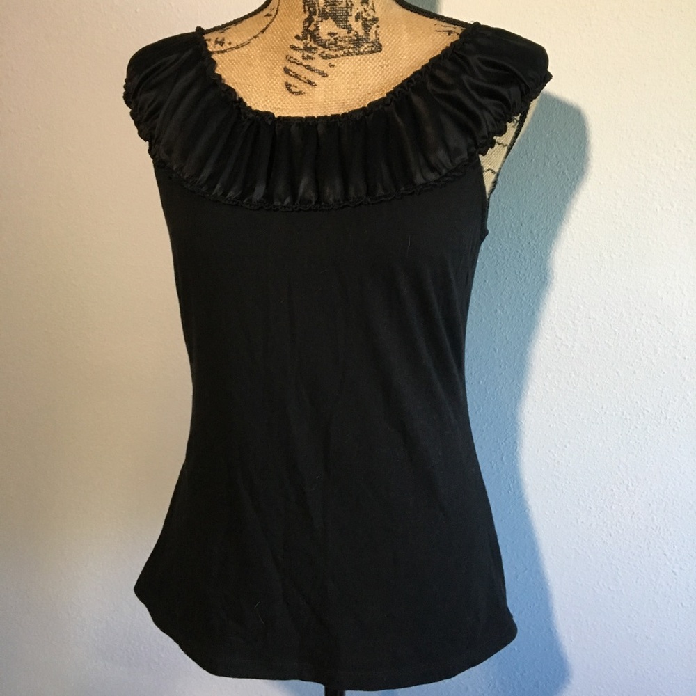 Ann Taylor Black Sleeveless Top